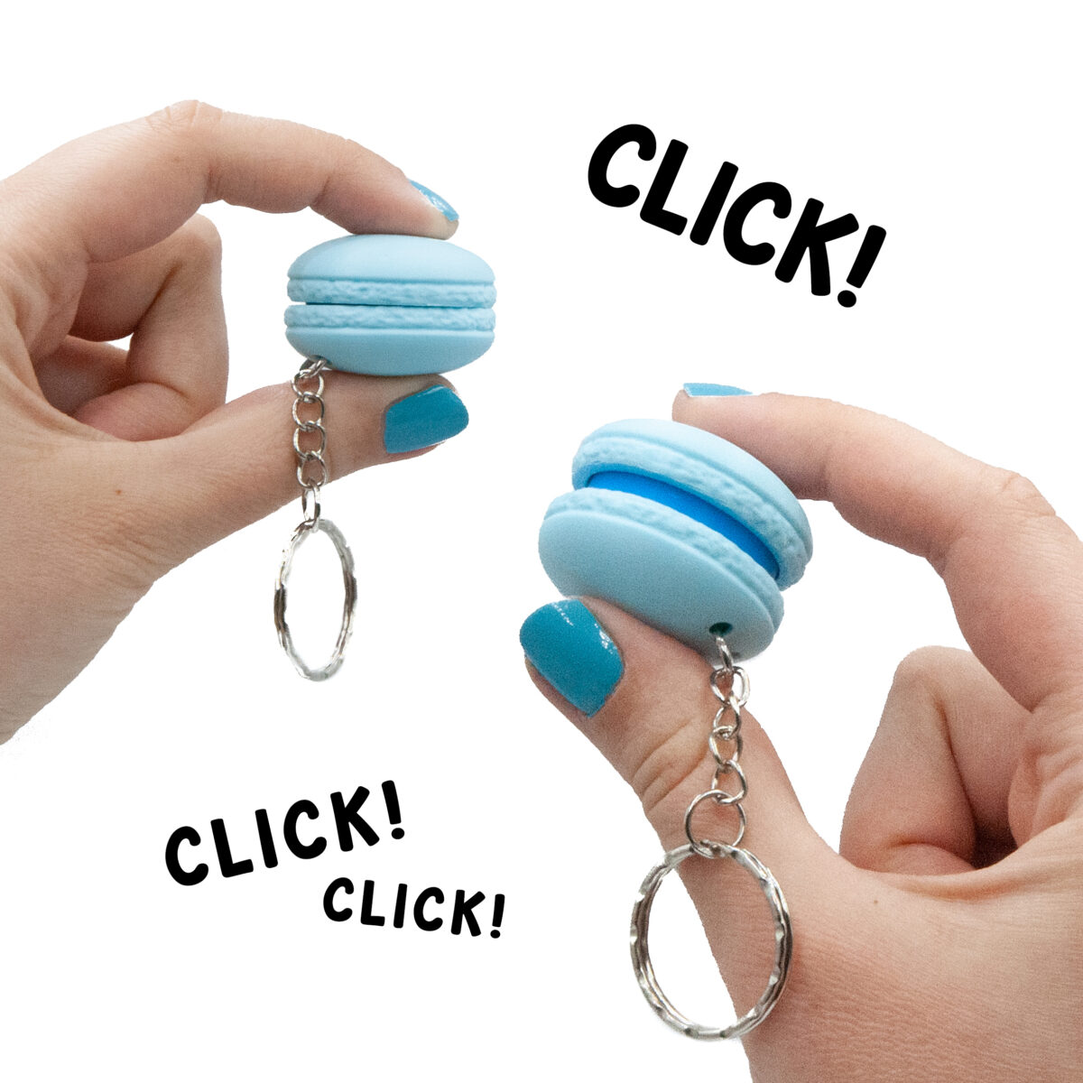 Clicker Makaronik Smerfowy Brelok