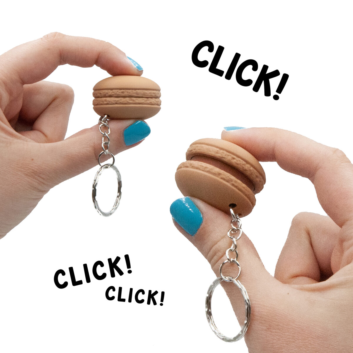 Clicker Makaronik Karmelowy Brelok