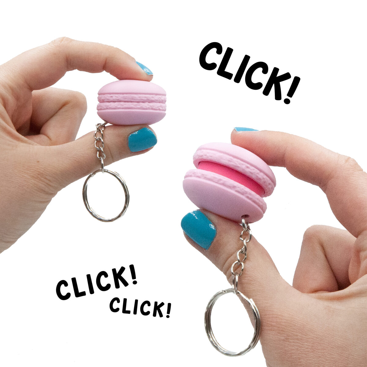 Clicker Makaronik Różany Brelok