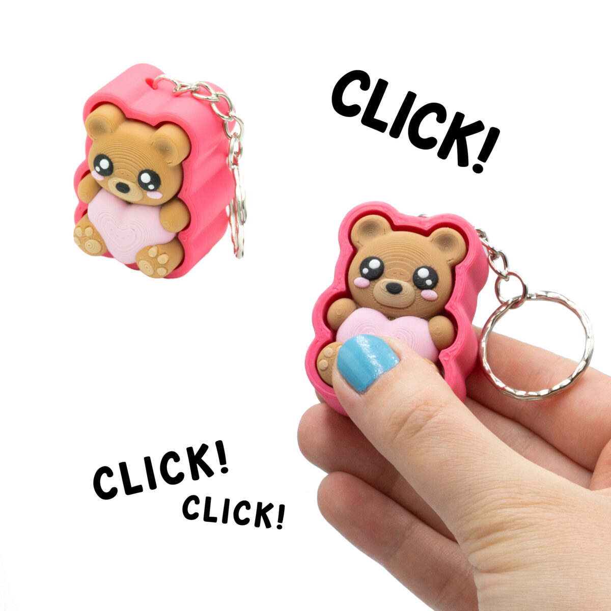 Clicker Miś Brelok