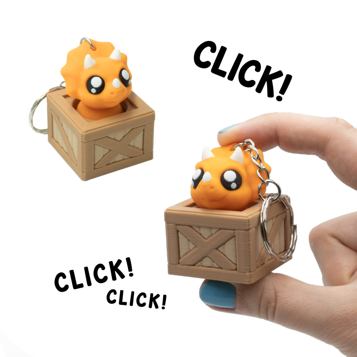 Clicker Triceratops Brelok